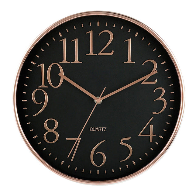 Scandinavische quartz klok met marmerlook