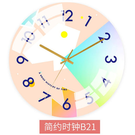 Kleurrijke Abstracte Wandklok Modern Design