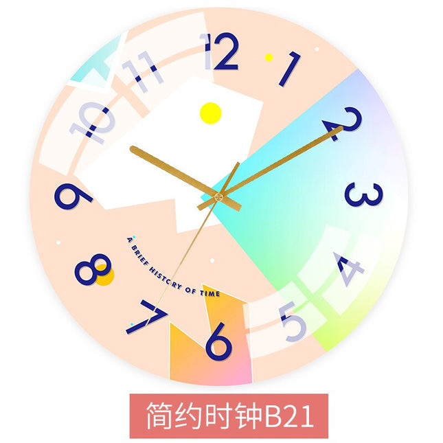 Kleurrijke Abstracte Wandklok Modern Design