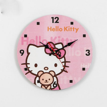 Vintage Amerikaanse wandklok met houtlook