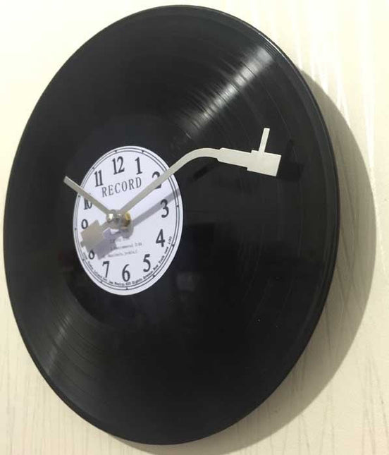 Retro platenspeler vinyl wandklok