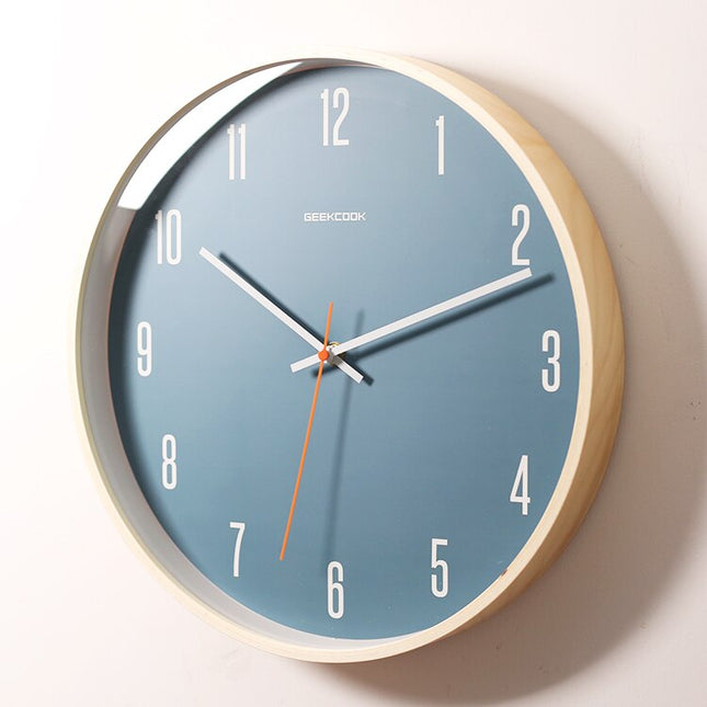 Moderne Blauwe Wandklok Scandinavisch Design