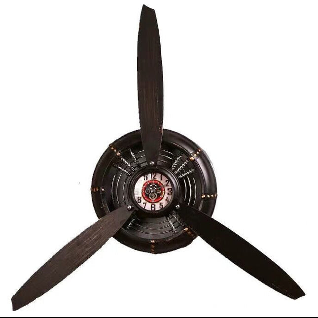 Retro propeller wandklok industrieel design