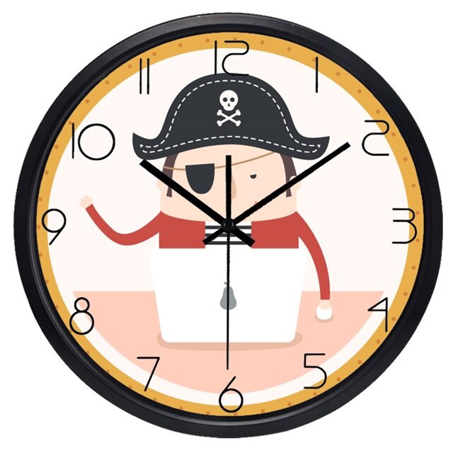 Grappige kinderklok met cartoon mopshond