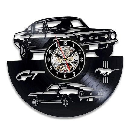Ford Mustang auto vinyl wandklok