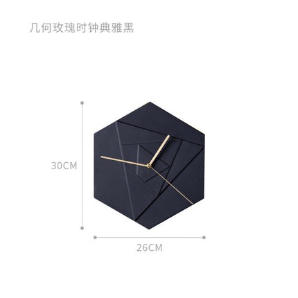 Moderne Geometrische Wandklok Hexagon Vorm