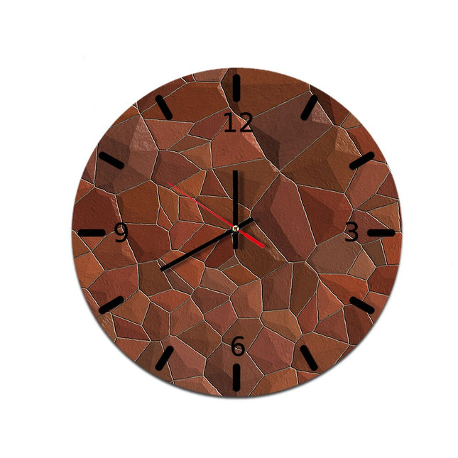 Houtlook wandklok industrieel design