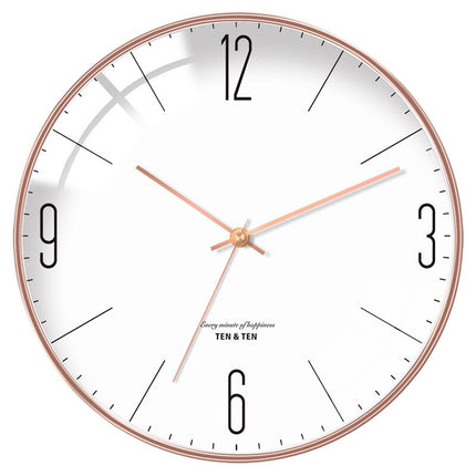 Design Wandklok Hout met Geel