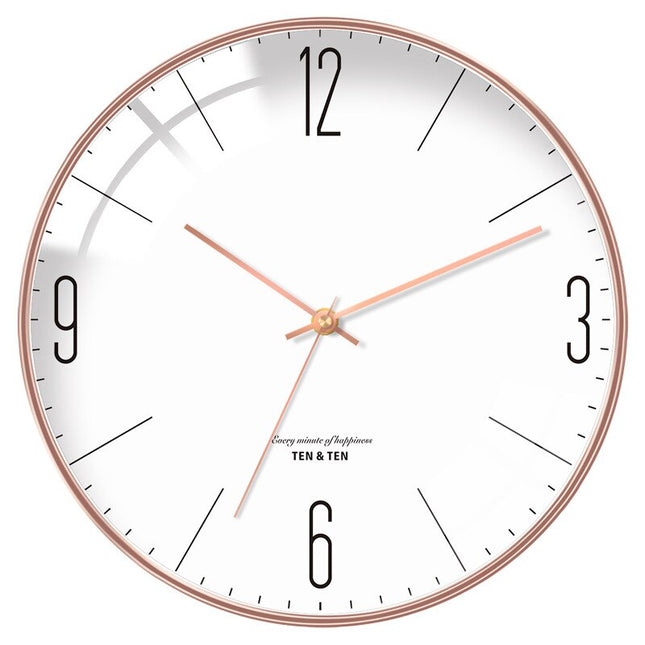 Design Wandklok Hout met Geel