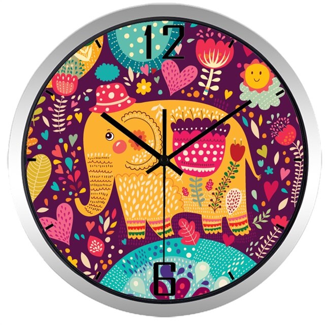 Grappige kinderklok met cartoon mopshond