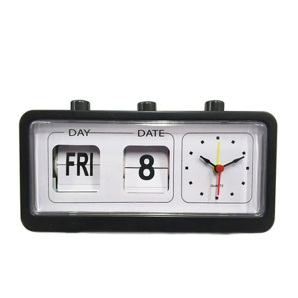 Flipklok met dag en datum kalender