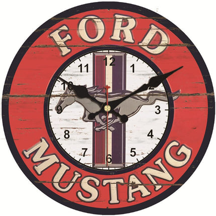 Ford Mustang vintage stijl wandklok