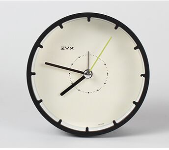 Minimalistische ronde tafelklok zonder cijfers