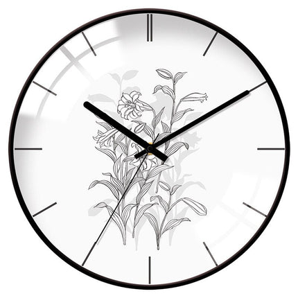 Design Wandklok Hout met Geel