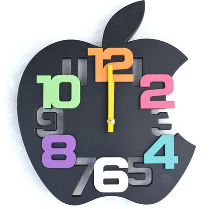 Wandklok voor kinderen in appelvorm