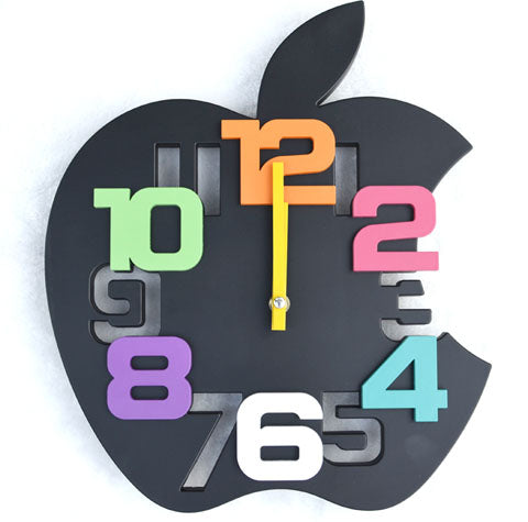 Wandklok voor kinderen in appelvorm