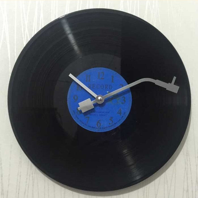 Retro platenspeler vinyl wandklok