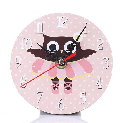 Leuke kinderklok met uil op tractor