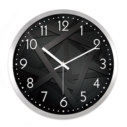 Moderne zwarte wandklok abstract design