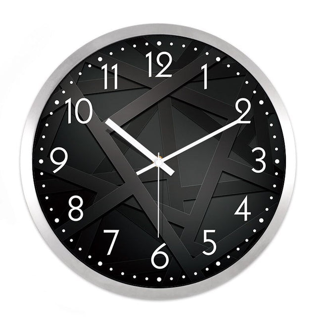 Moderne zwarte wandklok abstract design