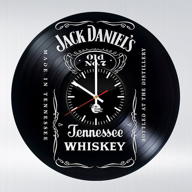 Jack Daniel's wandklok van vinylplaat