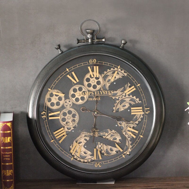 Grote stopwatch klok met zichtbaar mechanisme