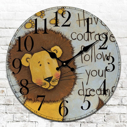 Vintage wandklok met uil voor kinderkamer