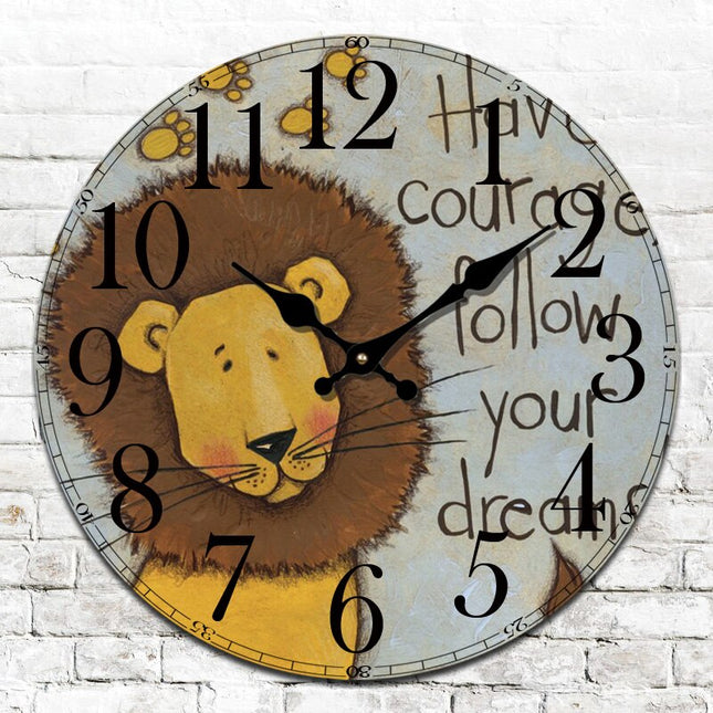 Vintage wandklok met uil voor kinderkamer