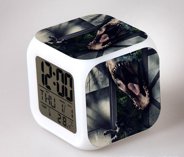 Kubus wekker met Jurassic Park thema
