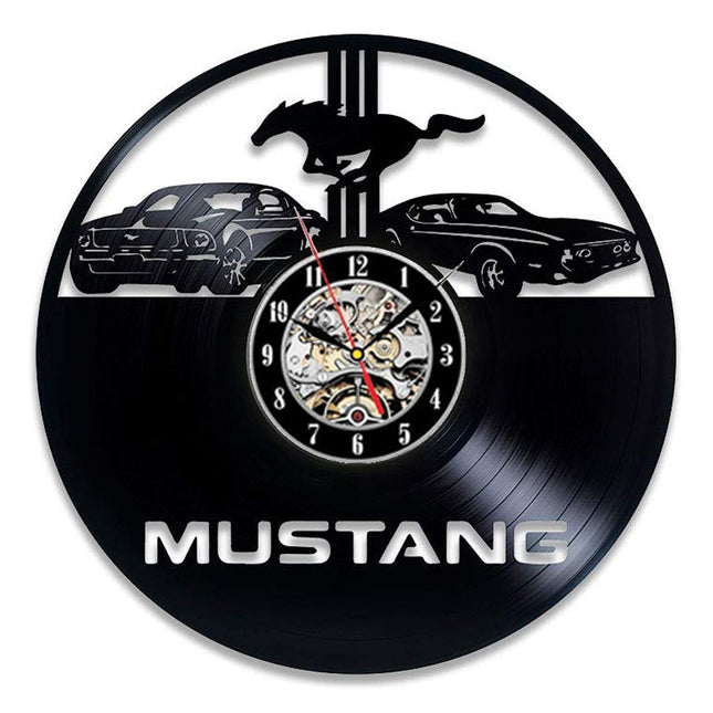 Ford Mustang auto vinyl wandklok