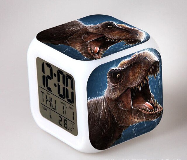 Kubus wekker met Jurassic Park thema