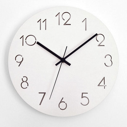 Moderne gele minimalistische design wandklok