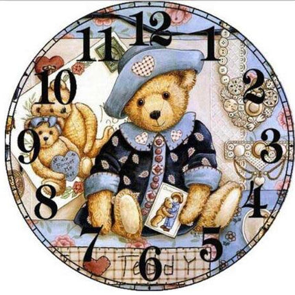 Landelijke wandklok met bloemen en gieter