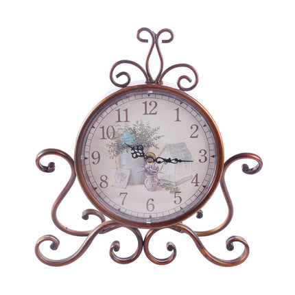 Vintage tafelklok met octopus standaard