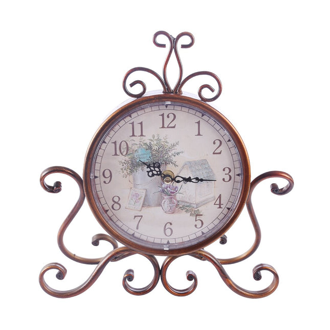 Vintage tafelklok met octopus standaard