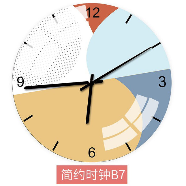 Kleurrijke Abstracte Wandklok Modern Design