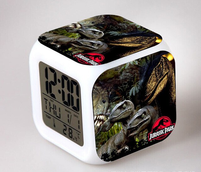 Kubus wekker met Jurassic Park thema