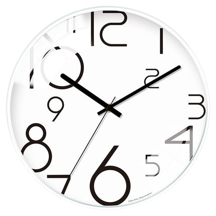 Design Wandklok Hout met Geel