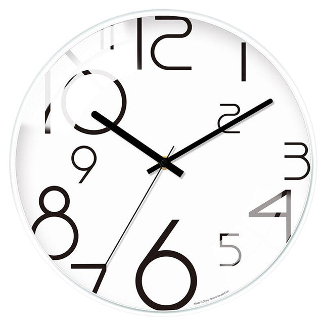 Design Wandklok Hout met Geel