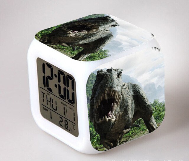 Kubus wekker met Jurassic Park thema