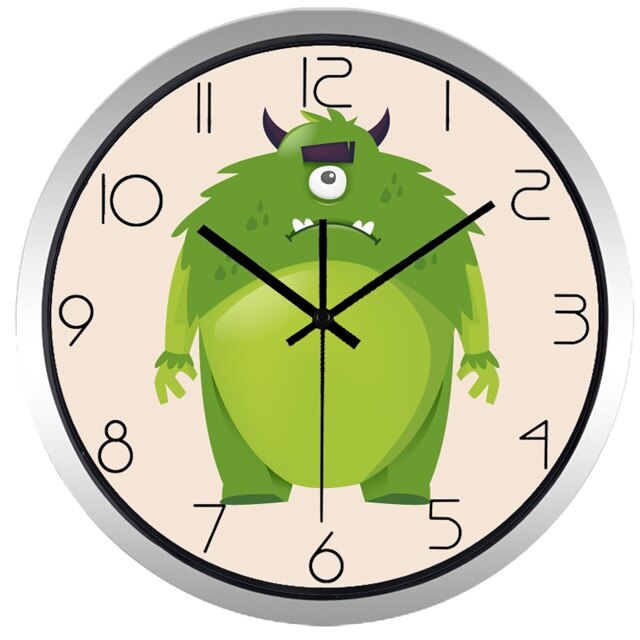 Grappige kinderklok met cartoon mopshond