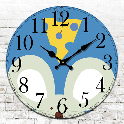 Vintage wandklok met uil voor kinderkamer