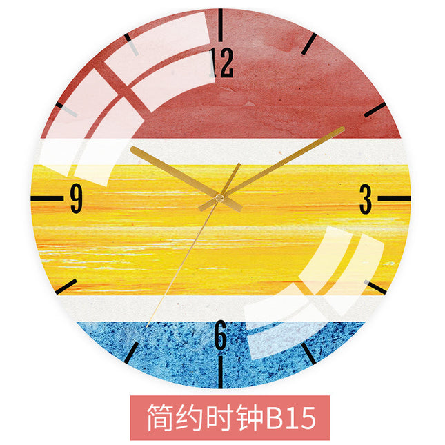 Kleurrijke Abstracte Wandklok Modern Design