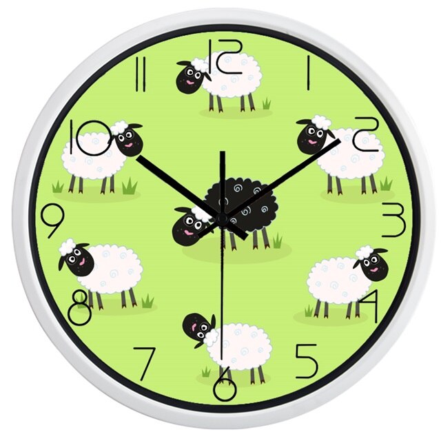 Grappige kinderklok met cartoon mopshond