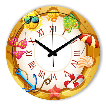 Decoratieve wandklok speelkaarten design