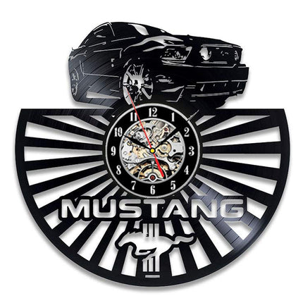 Ford Mustang auto vinyl wandklok