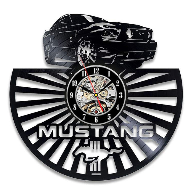 Ford Mustang auto vinyl wandklok