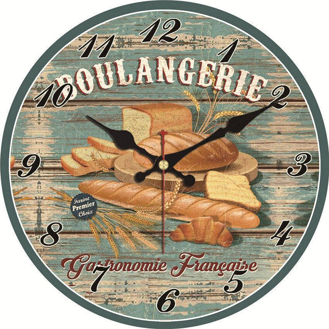 Vintage keukenklok met Franse kazen