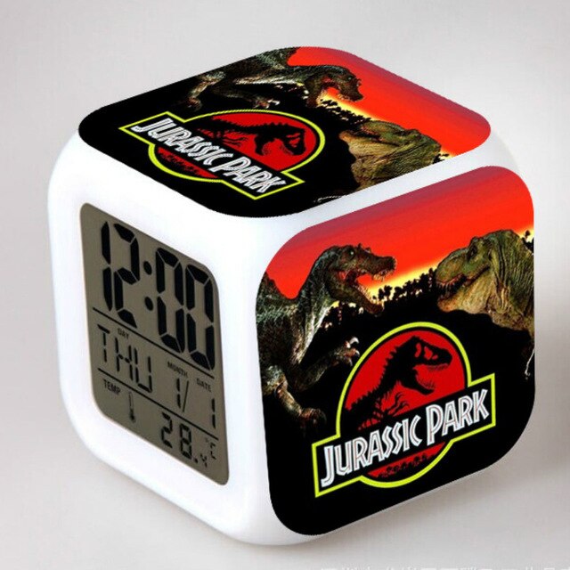 Kubus wekker met Jurassic Park thema