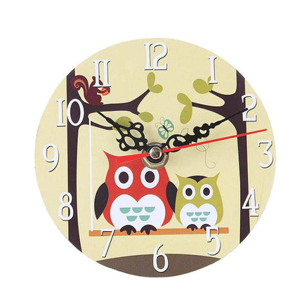 Leuke kinderklok met uil op tractor